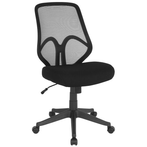 Flash Furniture Salerno Series Ergonomic Mesh High-Back Office Chair, Black - Image 2