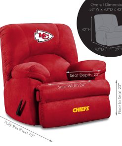 Imperial NFL GM Microfiber Recliner Accent Chair, Kansas City Chiefs, Black 2