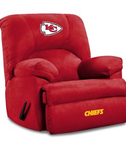 Imperial NFL GM Microfiber Recliner Accent Chair, Kansas City Chiefs, Black