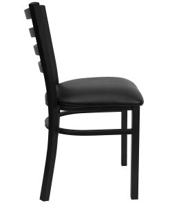 Flash Furniture HERCULES Ladder Back Restaurant Chair, Black 2
