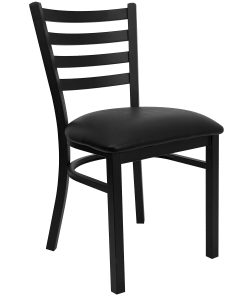 Flash Furniture HERCULES Ladder Back Restaurant Chair, Black