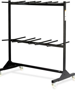 Safco® 2-Tier Mobile Folding Chair Cart, Black 2