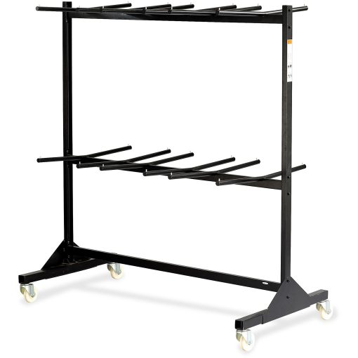 Safco® 2-Tier Mobile Folding Chair Cart, Black - Image 2
