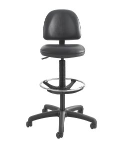 Safco Precision Extended-Height Chair, Black Frame, Black Vinyl 2