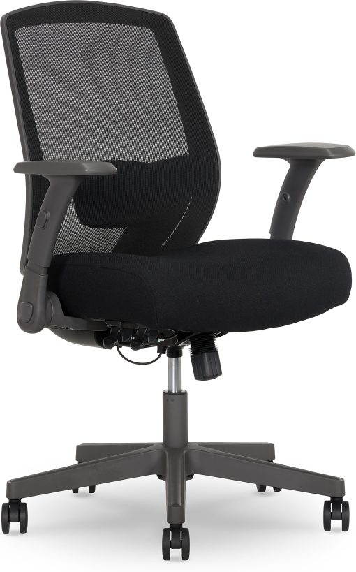 Serta® SitTrue™ Rayne Ergonomic Mesh/Fabric Mid-Back Task Chair, Black - Image 2