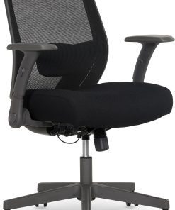 Serta® SitTrue™ Rayne Ergonomic Mesh/Fabric Mid-Back Task Chair, Black