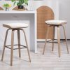 Glamour Home Amie Counter-Height Stools, Brown/Gunmetal Gray, Set Of 2 Stools 3