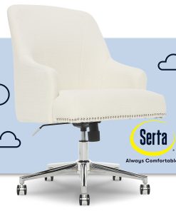Serta® Leighton Mid-Back Office Chair, Ivory/Chrome 2