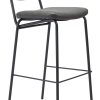 Zuo Charon Barstools, Vintage Black, Set Of 2 Barstools