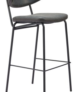 Zuo Charon Barstools, Vintage Black, Set Of 2 Barstools