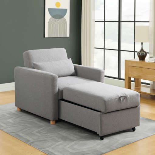 Lifestyle Solutions Serta Isla Convertible Chair, Gray - Image 2