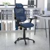 WorkPro® 12000 Series Ergonomic Mesh/Premium Fabric Mid-Back Chair, Black/Sky, BIFMA Compliant 4