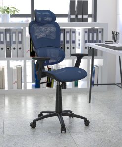 Flash Furniture LO Ergonomic Mesh High-Back Office Chair, Blue
