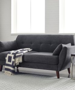 Serta® Artesia Collection Loveseat, Slate Gray/Chestnut