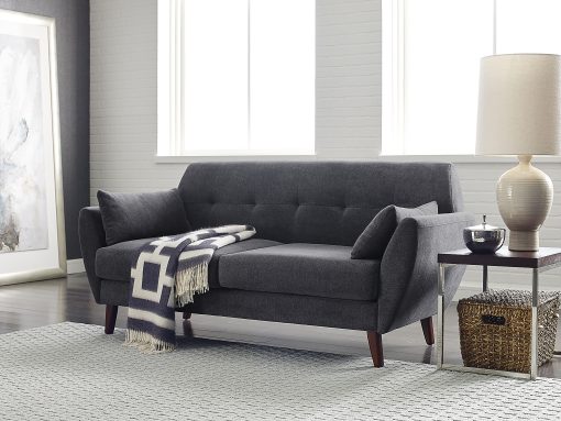 Serta® Artesia Collection Loveseat, Slate Gray/Chestnut