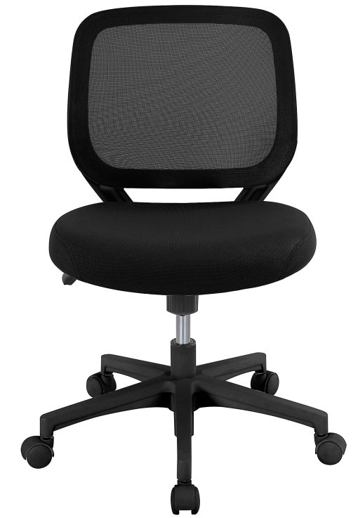 Realspace® Adley Mesh/Fabric Low-Back Task Office Chair, Black, BIFMA Compliant - Image 2