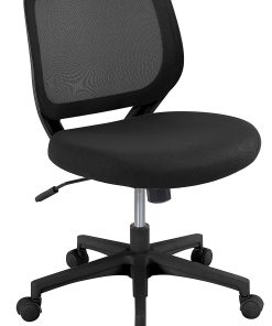 Realspace® Adley Mesh/Fabric Low-Back Task Office Chair, Black, BIFMA Compliant
