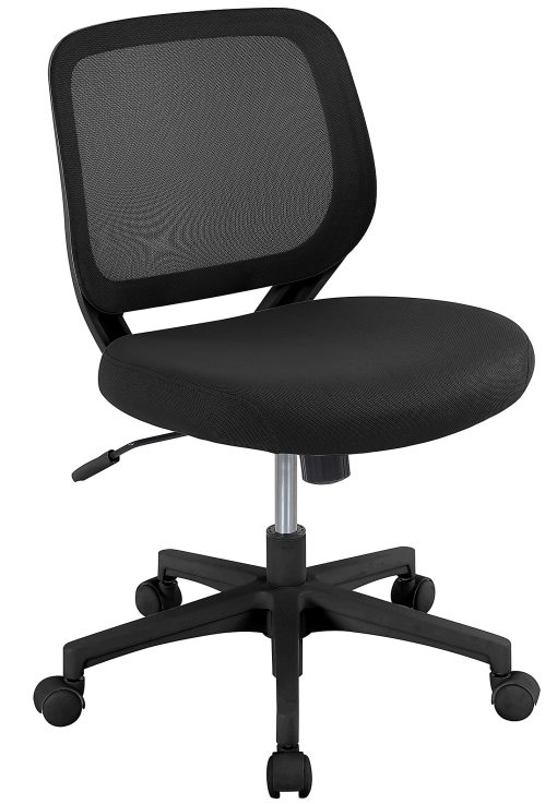 Realspace® Adley Mesh/Fabric Low-Back Task Office Chair, Black, BIFMA Compliant