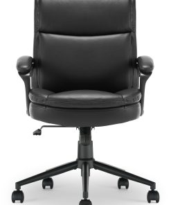 Click365 Transform 2.0 Ergonomic Bonded Leather Mid-Back Office Chair, Black 2