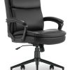 Martha Stewart Tyla Faux Leather Upholstered Mid-Back Executive Office Chair, Gray/Polished Nickel 3