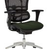 WorkPro® 12000 Series Ergonomic Mesh/Premium Fabric Mid-Back Chair, Black/Olive, BIFMA Compliant