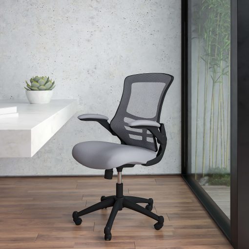 Flash Furniture Ergonomic Mid-Back Mesh Drafting Chair, Gray - Image 2