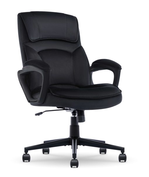 Serta® Comfort Classic Ergonomic Fabric High-Back Executive Office Chair, Black