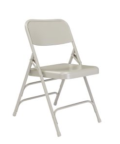 National Public Seating 300 Series Steel Folding Chairs, Gray, Set Of 4 Chairs 2
