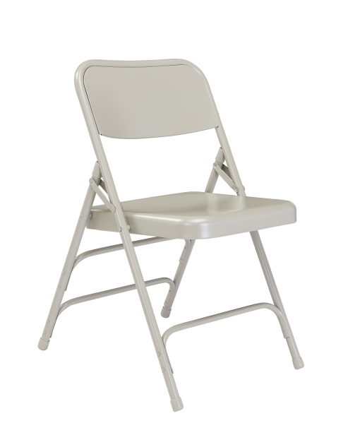 National Public Seating 300 Series Steel Folding Chairs, Gray, Set Of 4 Chairs - Image 2