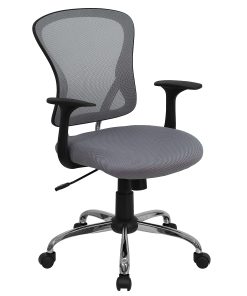 Flash Furniture Mesh Mid-Back Task Chair, Gray/Black/Chrome 2