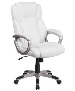 Flash Furniture Carolyn LeatherSoft™ Faux Leather Mid-Back Executive Office Chair, White 2