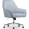 Lorell® Quintessence Upholstered Side Chair With Lumbar Support, Gray/Natural 4