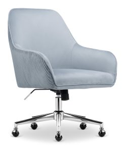 Serta® Chloe Ergonomic Fabric Mid-Back Home Office Chair, Ash Blue