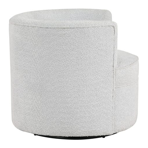 Office Star Cleo Fabric Swivel Accent Chair, Fog/Sterling - Image 2