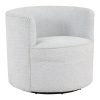 Office Star Cleo Fabric Swivel Accent Chair, Fog/Sterling
