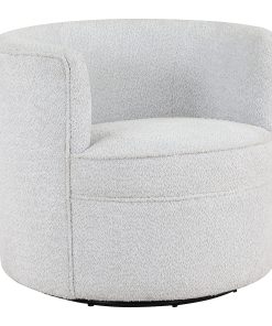 Office Star Cleo Fabric Swivel Accent Chair, Fog/Sterling