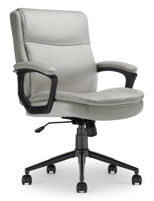 Click365 Transform 2.0 Ergonomic Fabric Mid-Back Desk Chair, Gray/Black
