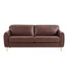 Flash Furniture LeatherSoft Executive Side Reception Chair with Powder Coated Frame, Brown/Black 4