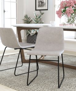 Flash Furniture Commercial Grade Dining Chairs, Light Gray/Black, Set Of 2 Chairs