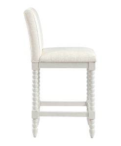 Office Star Kaylee Counter Height Spindle Counter Stool, Linen/Antique White 2