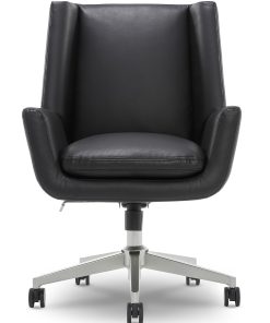 Serta® SitTrue™ Montair Faux Leather Mid-Back Manager Chair, Black 2
