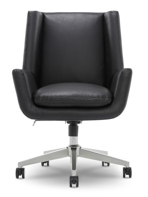 Serta® SitTrue™ Montair Faux Leather Mid-Back Manager Chair, Black - Image 2