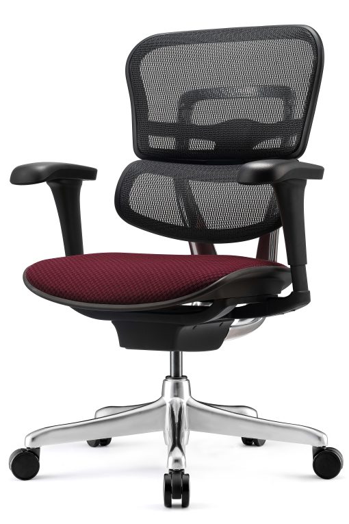WorkPro® 12000 V2 Series Ergonomic Mesh/Fabric High-Back Office Chair, Burgundy/Black, BIFMA Compliant - Image 2