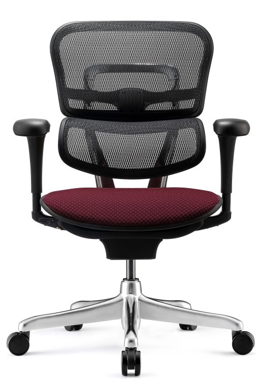 WorkPro® 12000 V2 Series Ergonomic Mesh/Fabric High-Back Office Chair, Burgundy/Black, BIFMA Compliant