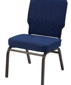 KFI Studios Big And Tall Armless Stacking Chair, Navy/Black 2