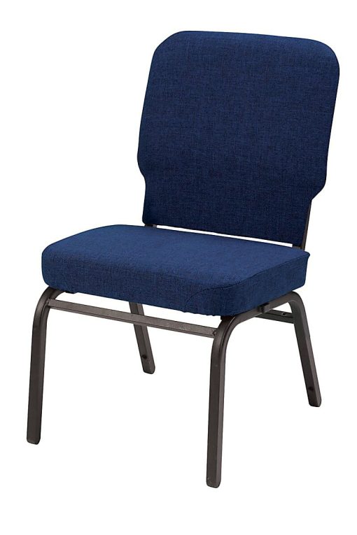 KFI Studios Big And Tall Armless Stacking Chair, Navy/Black - Image 2