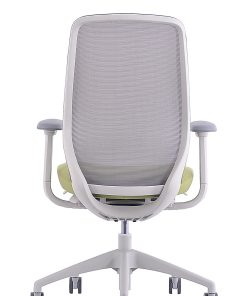 WorkPro® 6000 Series Multifunction Ergonomic Mesh/Fabric High-Back Executive Chair, White Frame/Lime Seat, BIFMA Compliant 2