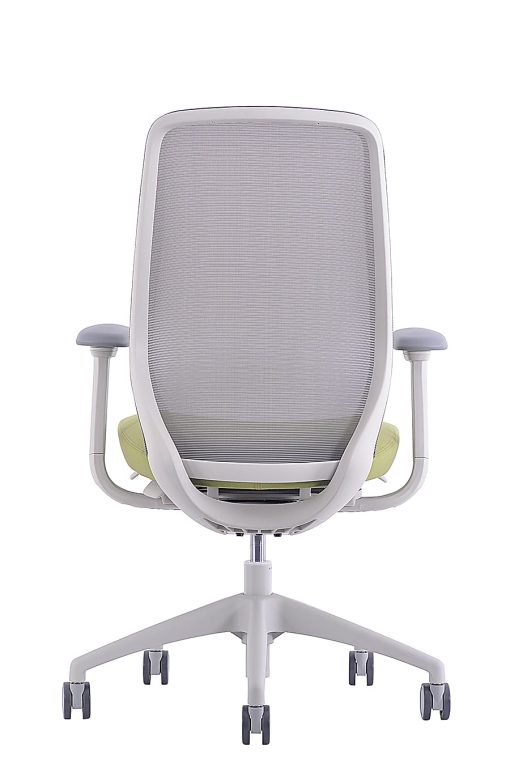 WorkPro® 6000 Series Multifunction Ergonomic Mesh/Fabric High-Back Executive Chair, White Frame/Lime Seat, BIFMA Compliant - Image 2