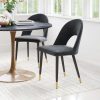 Zuo Menlo Dining Accent Chairs, Black, Set Of 2 Chairs