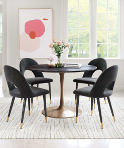 Zuo Menlo Dining Accent Chairs, Black, Set Of 2 Chairs 2